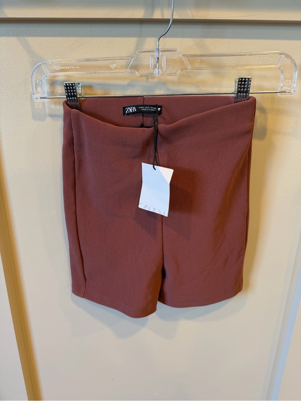 Zara Rust Brown Bike Shorts